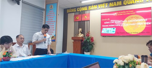 Sinh hoạt chuyên đề: Nâng cao nhận thức chuyển đổi số trong Đảng viên và giải pháp thực hiện